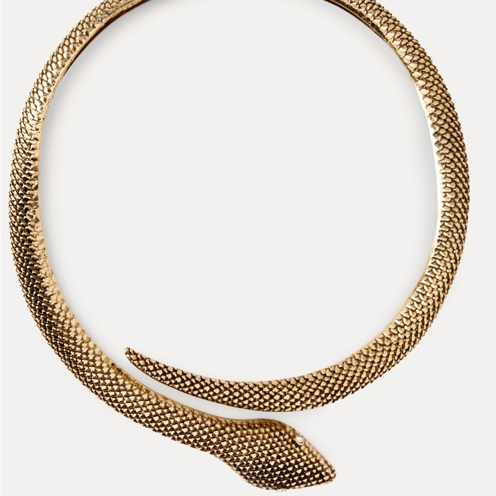 Elegant Gold Snake Necklace